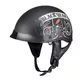 Kask motocyklowy otwarty chopper W-TEC Black Heart Rednut - Pistolet Blazin / Matowa czerń