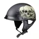 Kask motocyklowy otwarty chopper W-TEC Black Heart Rednut - Pistolet Blazin / Matowa czerń
