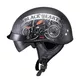 Kask motocyklowy otwarty chopper W-TEC Black Heart Rednut - Pistolet Blazin / Matowa czerń - Motocykl / Czarny mat