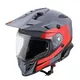 Kask motocross motocyklowy z blendą W-TEC V331 PR Graphic - Czerwono-Szary - Czerwono-Szary