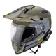 Kask motocross motocyklowy z blendą W-TEC V331 PR Graphic - Czerwono-Szary - Khaki-Szary