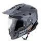 Kask motocross motocyklowy z blendą W-TEC V331 PR Graphic - Czerwono-Szary - Zacieniony Szary