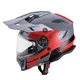 Kask motocross motocyklowy z blendą W-TEC V331 PR Graphic - Czerwono-Szary