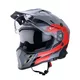 Kask motocross motocyklowy z blendą W-TEC V331 PR Graphic - Czerwono-Szary