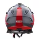 Kask motocross motocyklowy z blendą W-TEC V331 PR Graphic - Czerwono-Szary