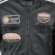 Męska skórzana kurtka motocyklowa W-TEC Sheawen Black - Czarny