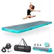 Ścieżka akrobatyczna do ćwiczeń Airtrack inSPORTline Airstunt 400x100x10 cm turkusowo-ciemnoszara