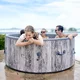 Jacuzzi ogrodowe z hydromasażem basen inSPORTline Novaqis 180x180x65 cm