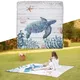Koc piknikowy inSPORTline Maritino 208x197 cm + szpilki - żółw
