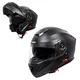 Kask motocyklowy z otwieraną szczęką + blenda W-TEC Cullo - Fluo żółty - czarny mat