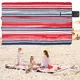 Koc piknikowy mata plażowa inSPORTline Livetino 300x200 cm - noc hibiskusowa - noc hibiskusowa