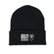 Czapka zimowa bawełniana na uszy BLACK HEART Logo Skull - Czarny - Czarny